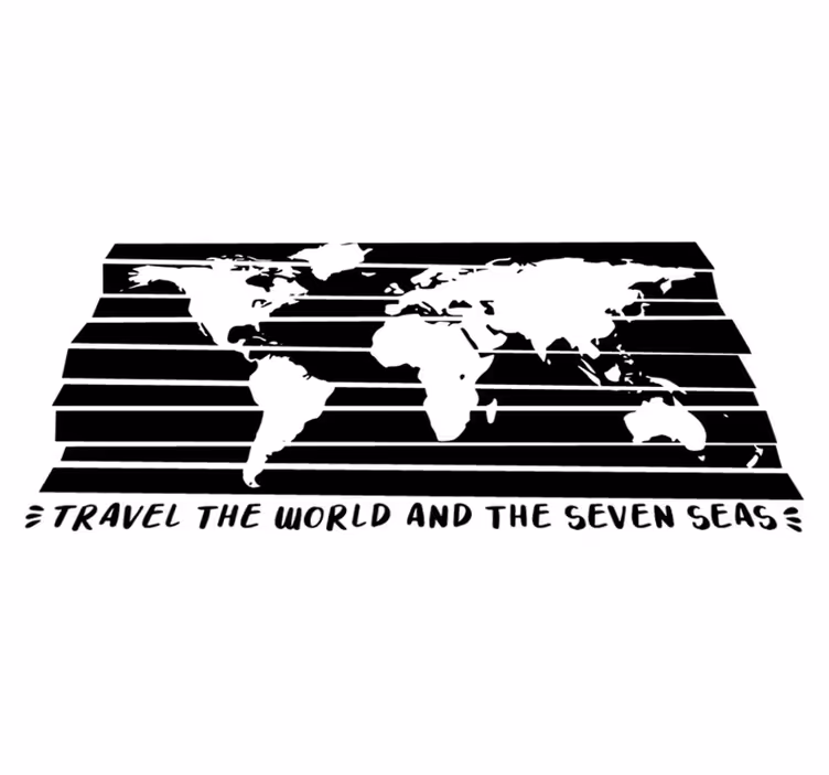 Tappeto vinile mappamondo viaggia il mondo - TenStickers