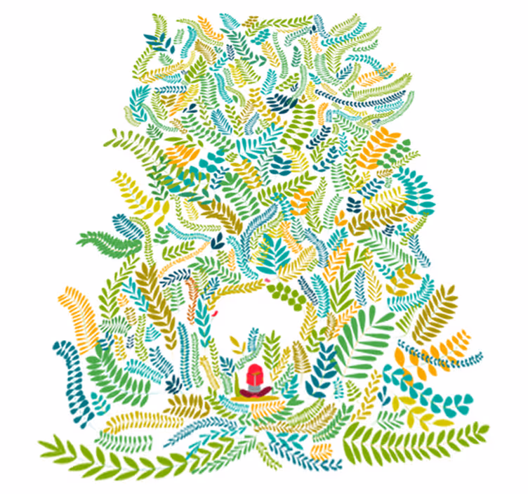 Tappeto vinile per bambini fantasia lettura bonita del nord - TenStickers