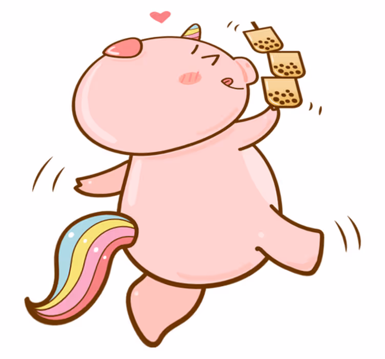 Tappeto vinile per bambini maialino unicorno - TenStickers