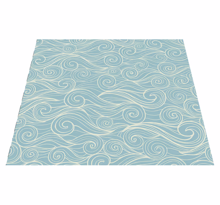 Tappeto vinile bagno mare con onde - TenStickers