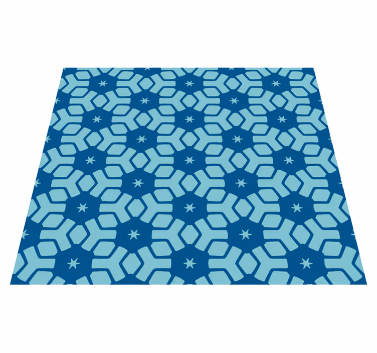 Tappeto vinile bagno carta da parati piastrelle blu - TenStickers