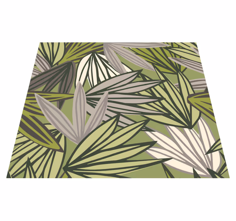 Tappeto vinile bagno giungla con alberi senza frutti - TenStickers