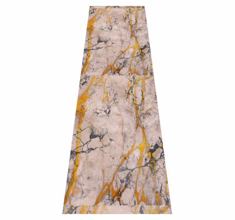 Tappeto vinile bagno marmo dorato caldo - TenStickers