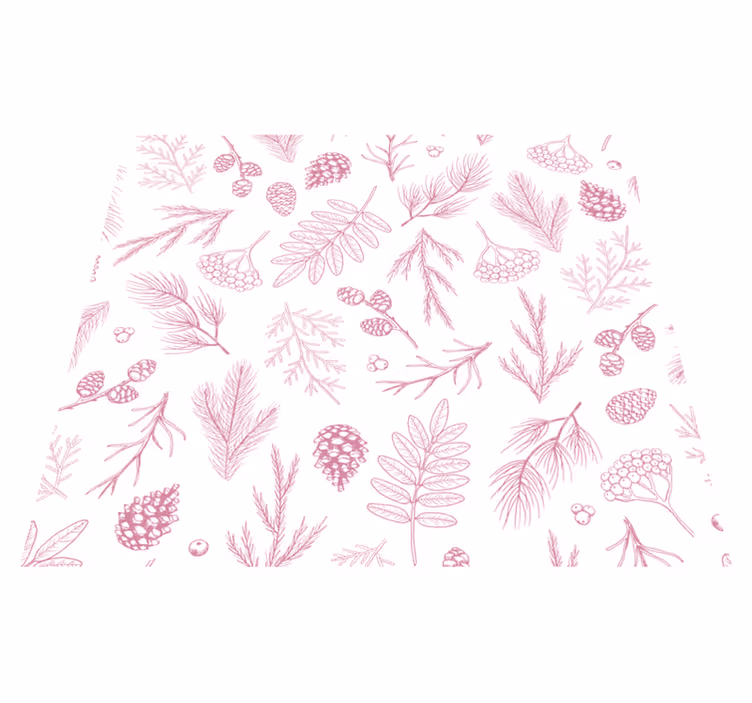Tappeto vinile bagno sfondo bianco pino rosa - TenStickers