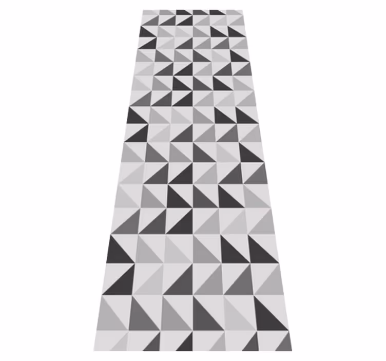 Tappeto vinile bagno triangoli geometrici - TenStickers