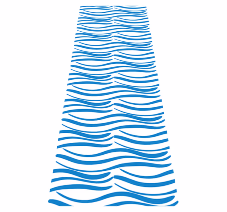 Tappeto vinile bagno motivo onde piccole - TenStickers