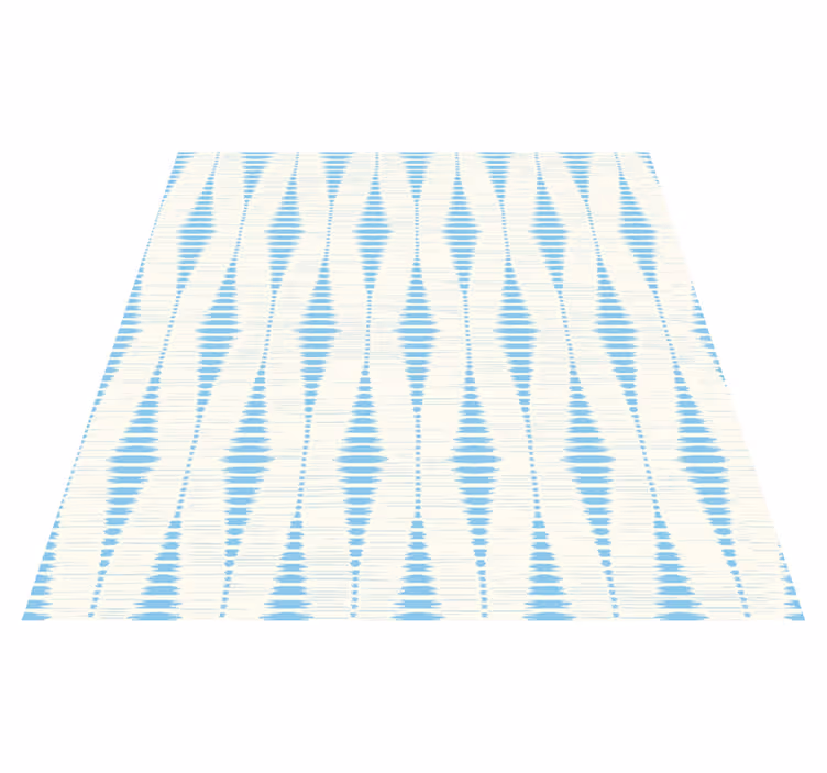 Tappeto vinile geometrico blu chiaro ikat rabaul - TenStickers