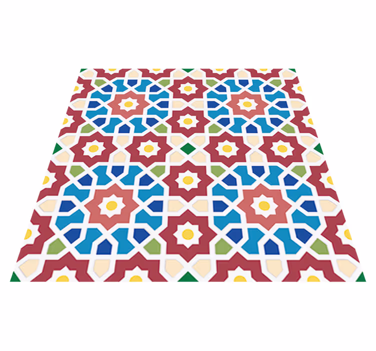 Tappeto vinile bagno piastrelle idrauliche arabo - TenStickers