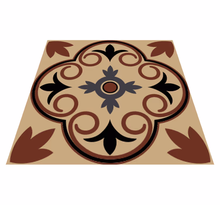 Tappeto vinile bagno motivo cementine vintage - TenStickers