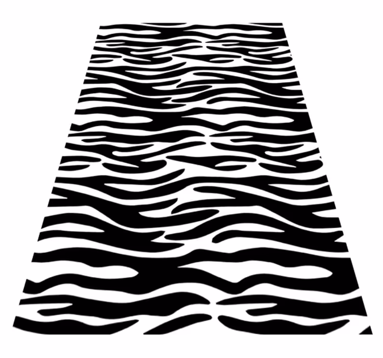 Tappeto vinile bagno stampa animalier zebra doccia - TenStickers
