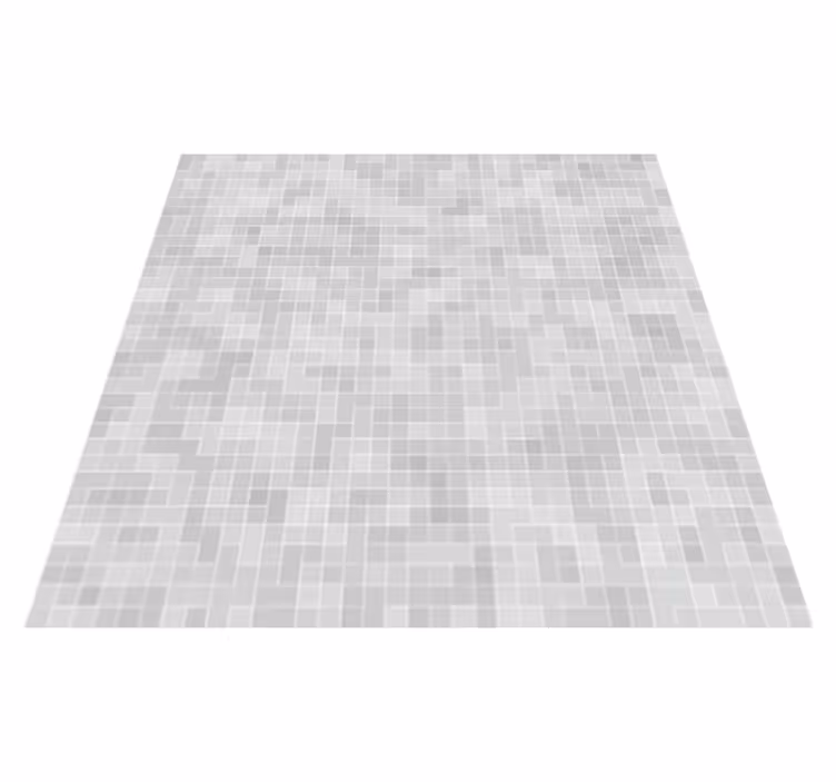 Tappeto vinile bagno mosaico piastrelle grigio bianco - TenStickers