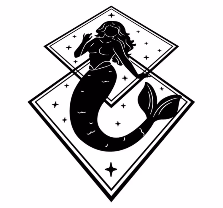 Tappeto vinile bagno adesivo sirena doccia - TenStickers