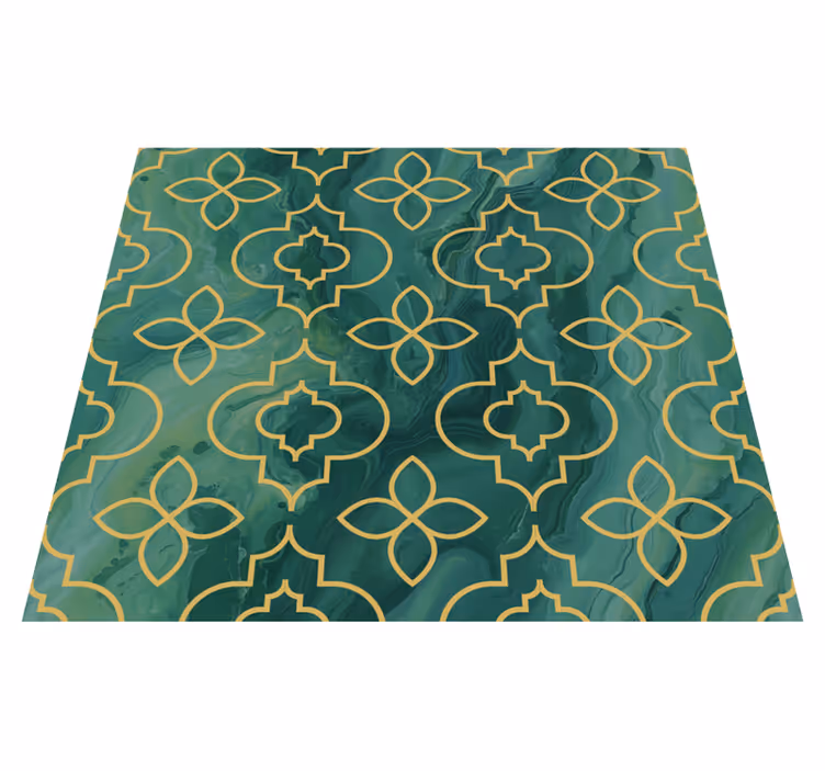 Tappeto vinile bagno turchese - TenStickers