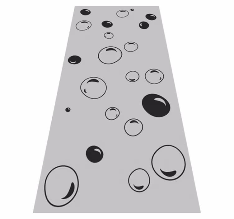 Tappeto vinile bagno bolle stampate su trasparente - TenStickers