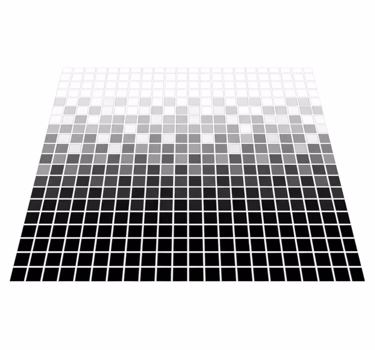 Tappeto vinile bagno mosaici quadrati monocromatici - TenStickers