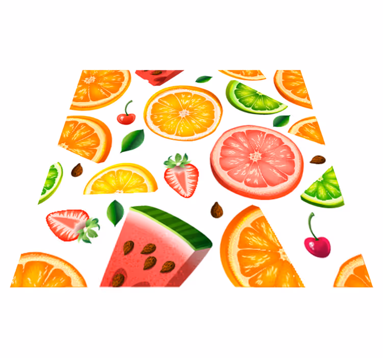 Tappeto pvc cucina con motivo frutta - TenStickers
