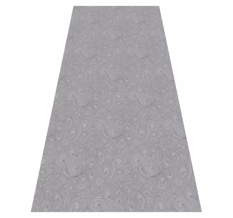 Tappeto pvc cucina motivo floreale toni grigi - TenStickers