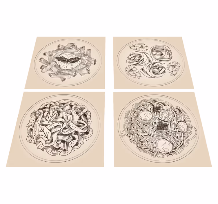 Tappeto pvc cucina piatti ornamentali - TenStickers