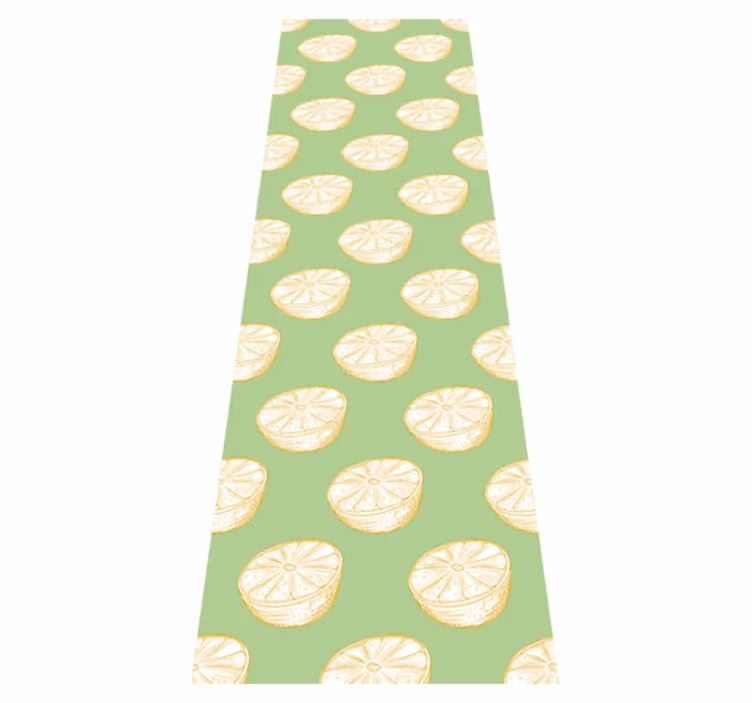 Tappeto pvc cucina limone disegnato a mano frigorifero - TenStickers