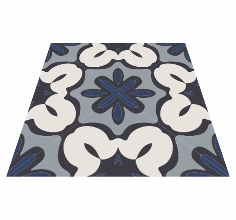 Tappeto pvc cucina stile gracia blu idraulico - TenStickers