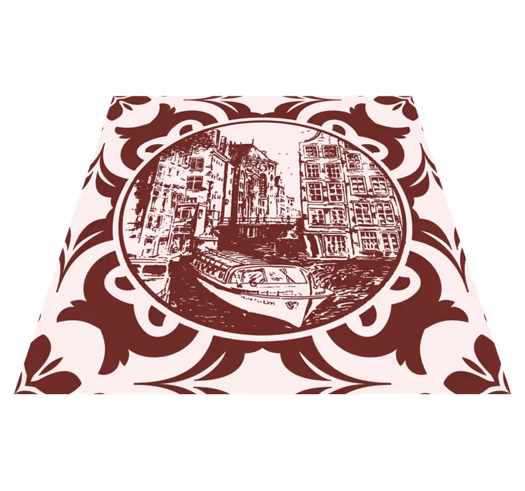 Tappeto pvc cucina case dei canali e barca - TenStickers