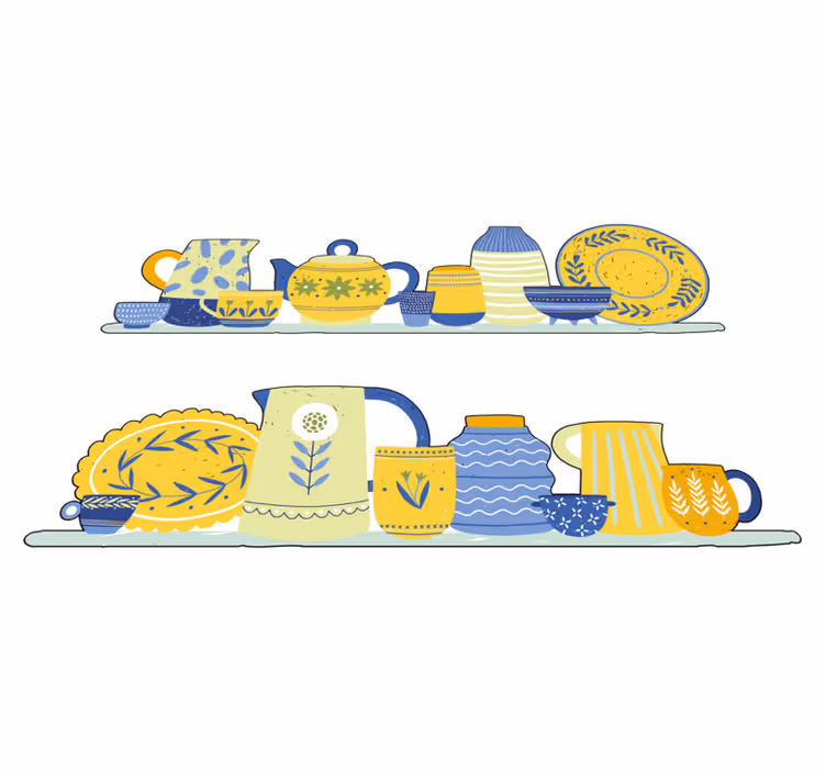 Tappeto pvc cucina mensola elegante vintage - TenStickers