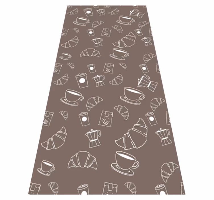 Tappeto pvc cucina croissant caffè patron - TenStickers