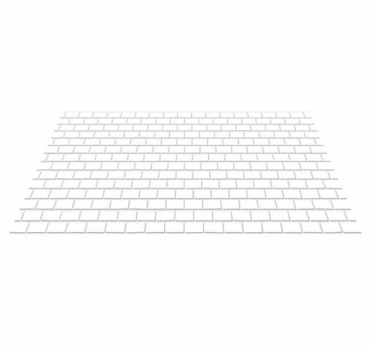 Tappeto pvc cucina mattonelle bianche in laminato - TenStickers