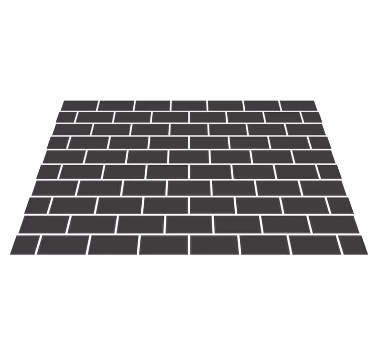 Tappeto pvc cucina adesivo mattoni scuri - TenStickers