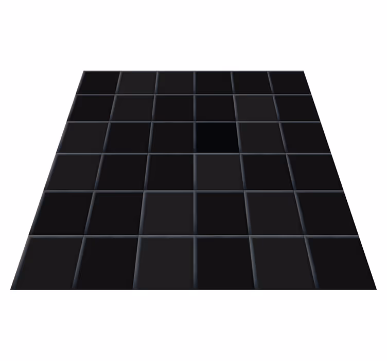 Tappeto pvc cucina piastrelle nere piccole - TenStickers