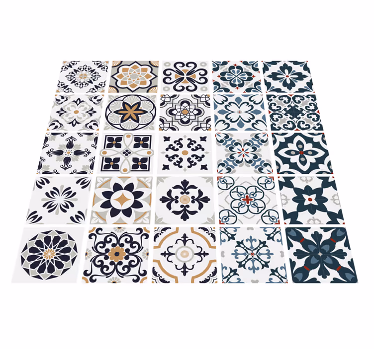 Tappeto pvc cucina adesivi piastrelle vintage - TenStickers