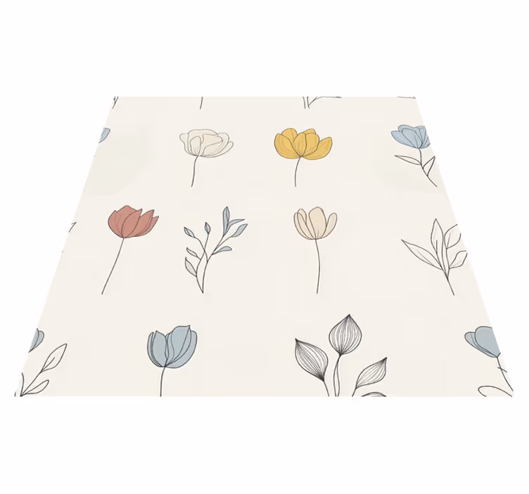 Tappeto pvc cucina design floreale - TenStickers