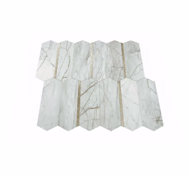 Tappeto pvc cucina design marmo alla moda - TenStickers