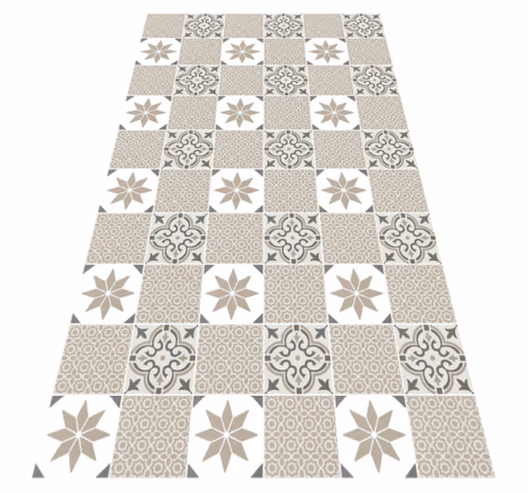 Tappeto pvc cucina mosaico marocchino sabbia - TenStickers