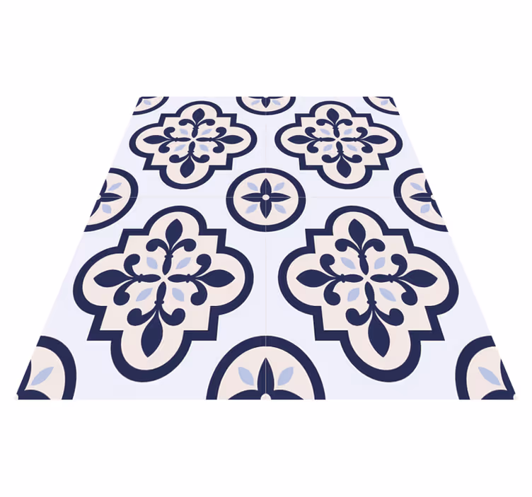 Tappeto pvc cucina piastrella portoghese blu - TenStickers