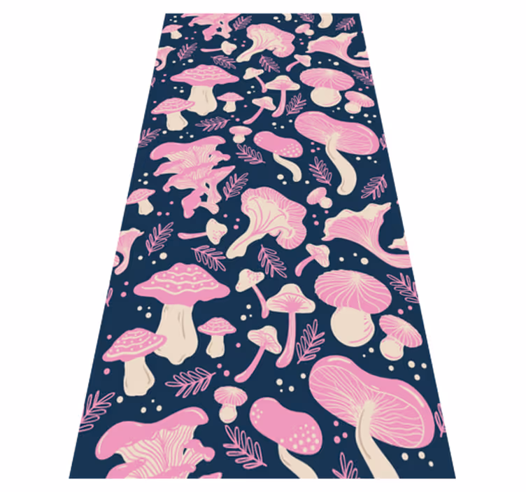 Tappeto pvc cucina motivo fungo rosa senza giunture - TenStickers