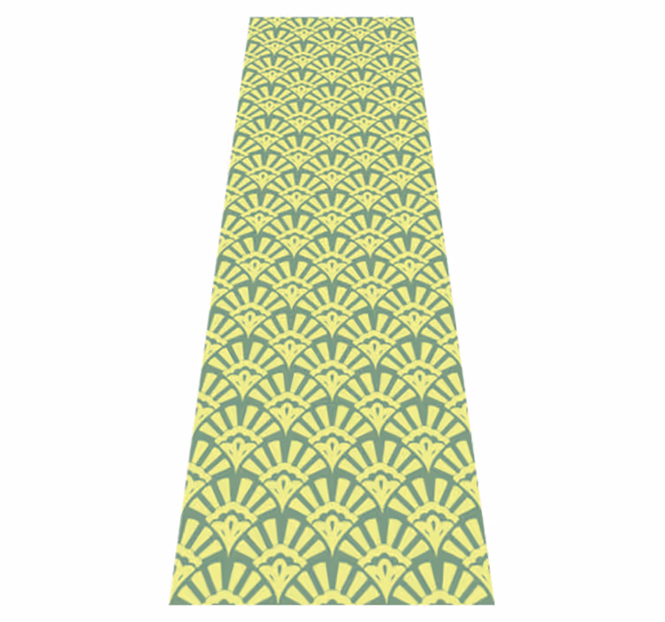 Tappeto pvc cucina motivo anni 70 color limone - TenStickers