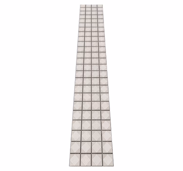 Tappeto pvc cucina piastrelle astratte minimaliste bianche - TenStickers