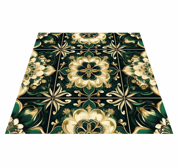 Tappeto pvc cucina piastrelle mosaico botanico - TenStickers
