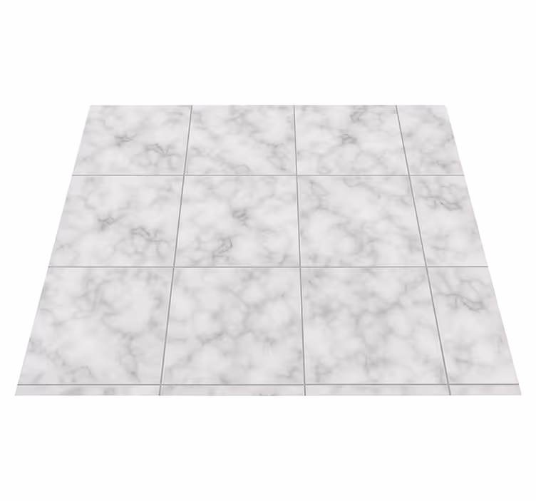 Tappeto pvc cucina piastrella marmo bianco quadrata - TenStickers