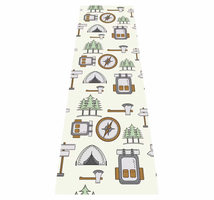 Tappeto vinile camera da letto ciotola borsa bussola - TenStickers