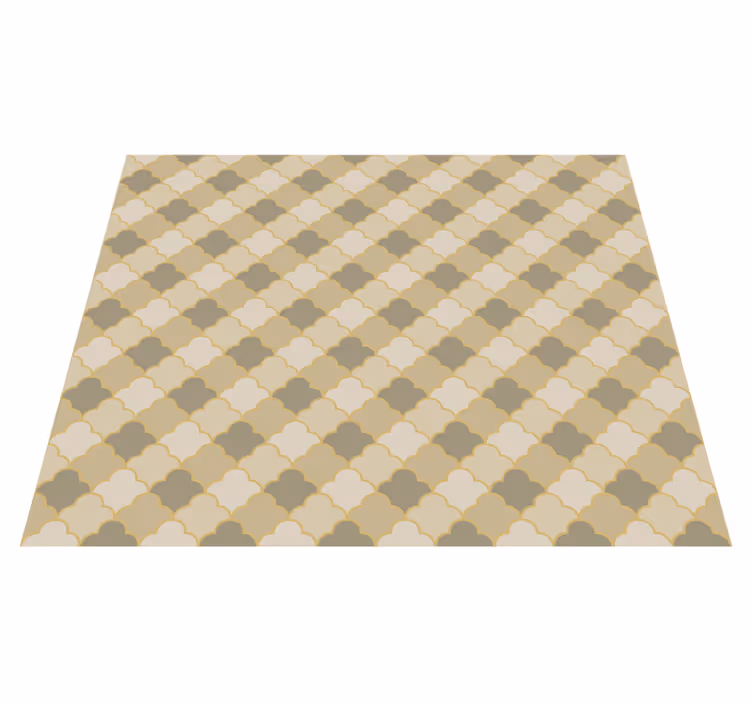 Tappeto vinile camera da letto motivo art deco beige - TenStickers