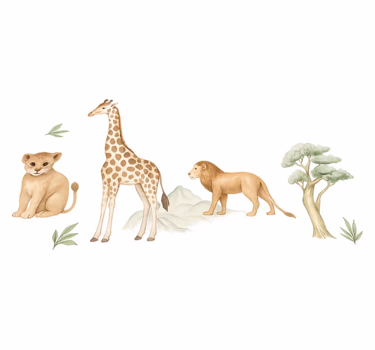 Tappeto vinile camera da letto savannah calma - TenStickers