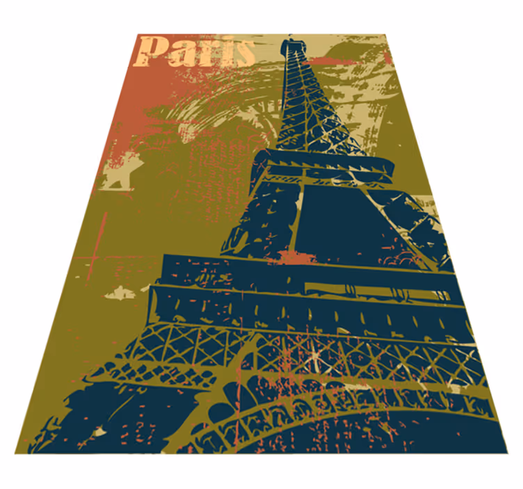 Tappeto vinile camera da letto poster decorativo parigi - TenStickers