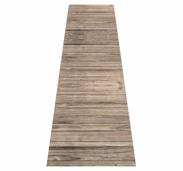 Tappeto vinile ufficio tavole di legno orizzontali grigie - TenStickers