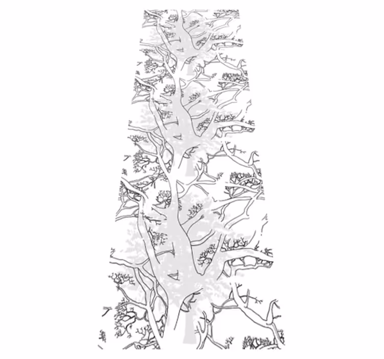 Tappeto vinile ufficio rami scuri di albero - TenStickers
