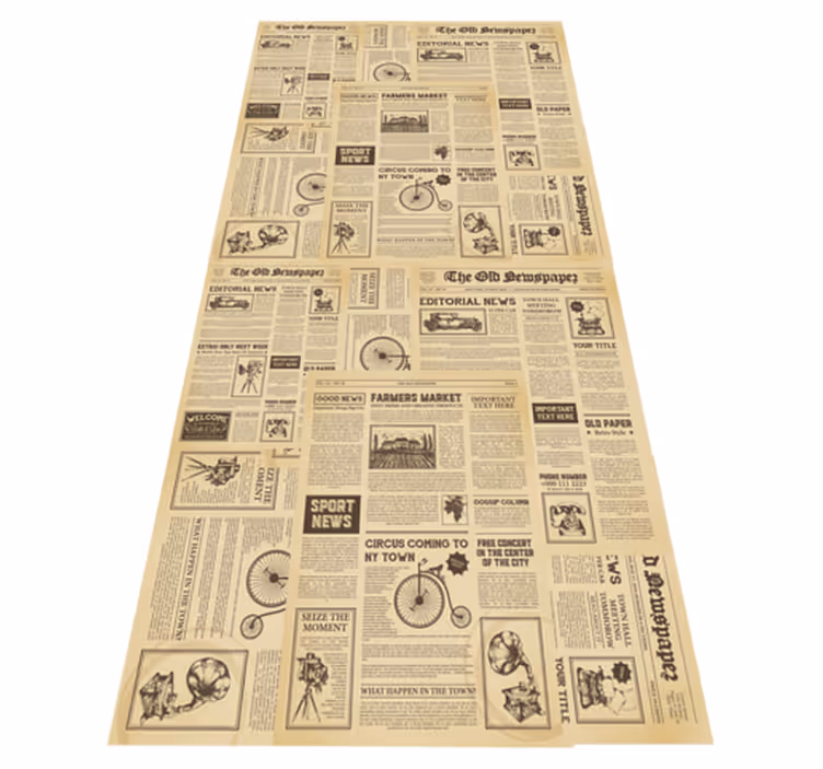 Tappeto vinile ufficio giornale americano vintage - TenStickers