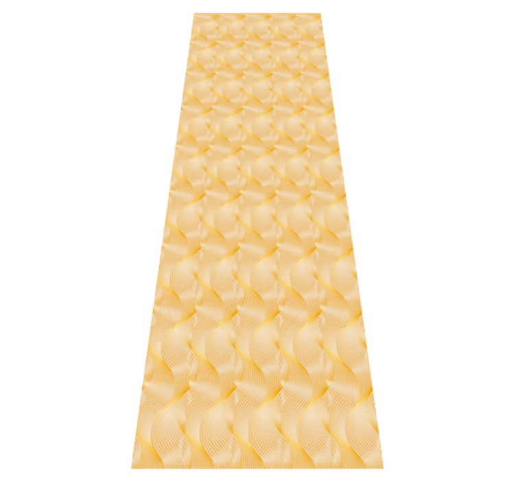 Tappeto vinile ufficio illusione onde oro foil - TenStickers