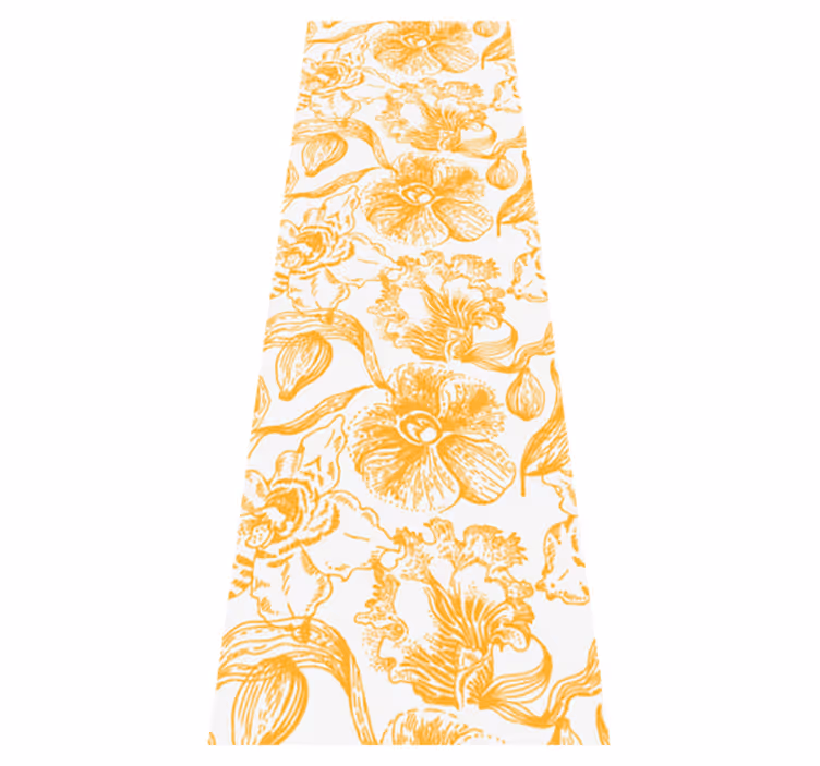 Tappeto vinile ufficio motivo orchidee gialle - TenStickers