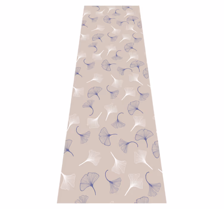 Tappeto vinile ufficio foglie di ginkgo crema - TenStickers
